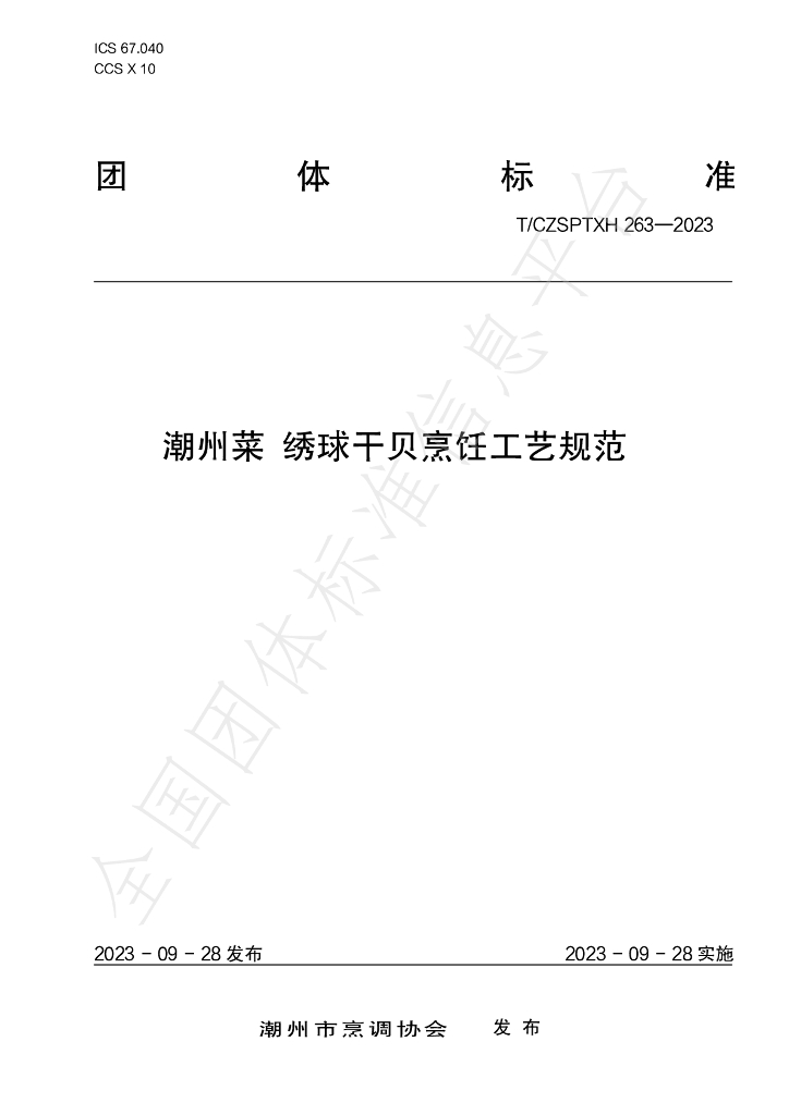 T/CZSPTXH 263-2023 标准预览
