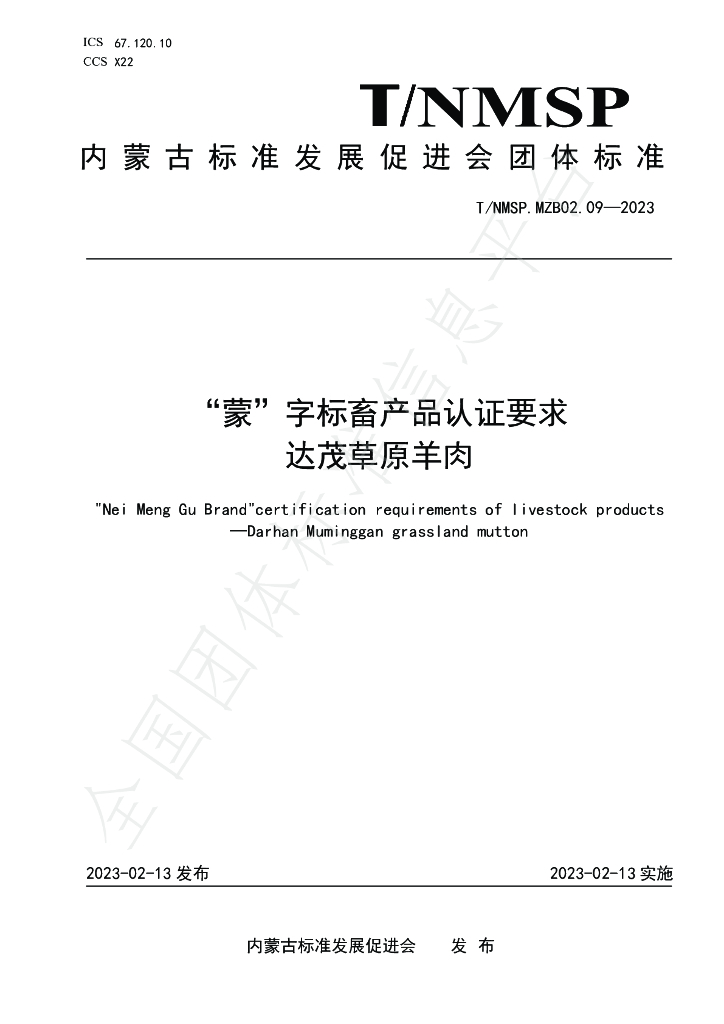 T/NMSP MZB02.09-2023 标准预览