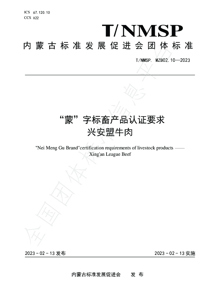 T/NMSP MZB02.10-2023 标准预览