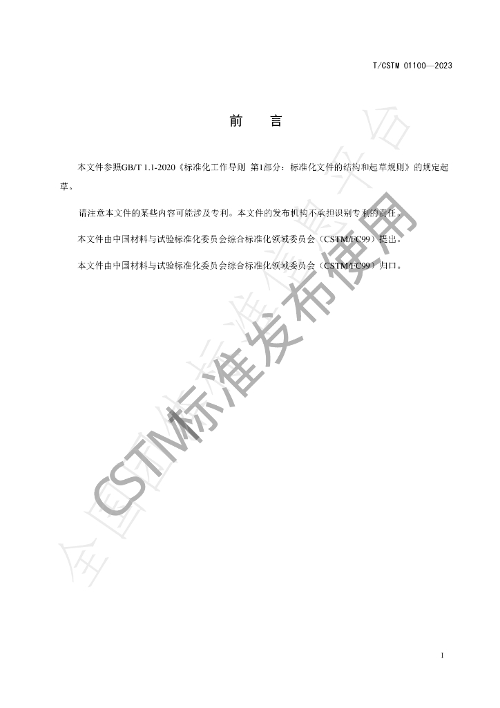 T/CSTM 01100-2023 标准预览