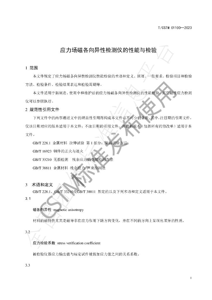 T/CSTM 01100-2023 标准预览
