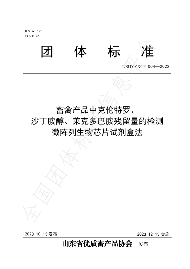 T/SDYZXCP 004-2023 标准预览