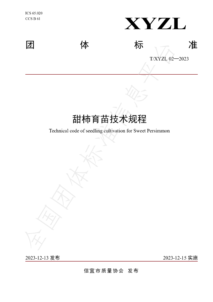 T/XYZL 02-2023 标准预览