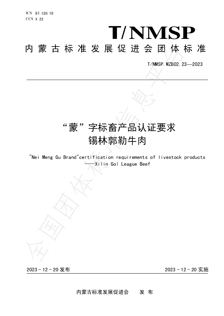 T/NMSP MZB02.23-2023 标准预览
