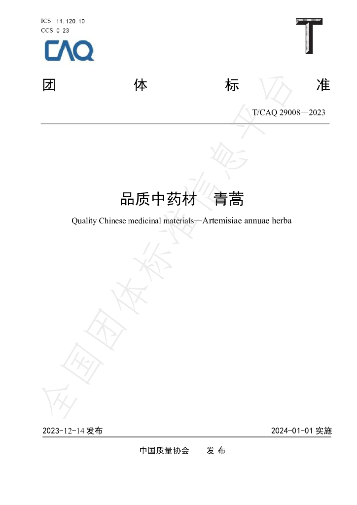 T/CAQ 29008-2023 标准预览