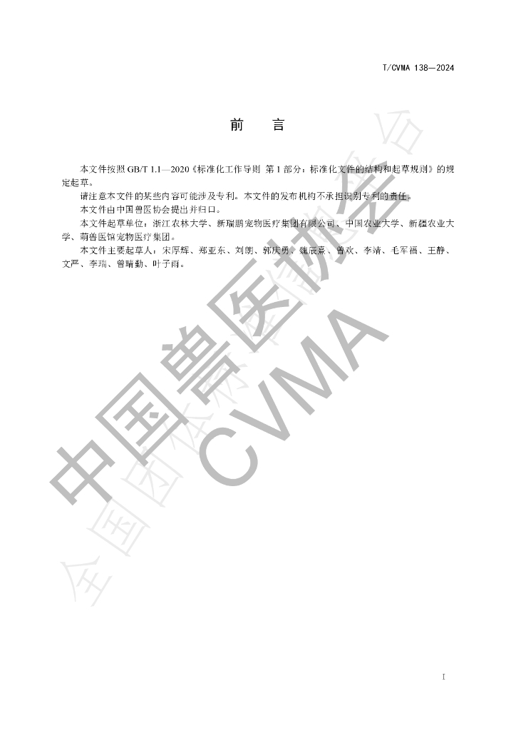 T/CVMA 138-2024 标准预览