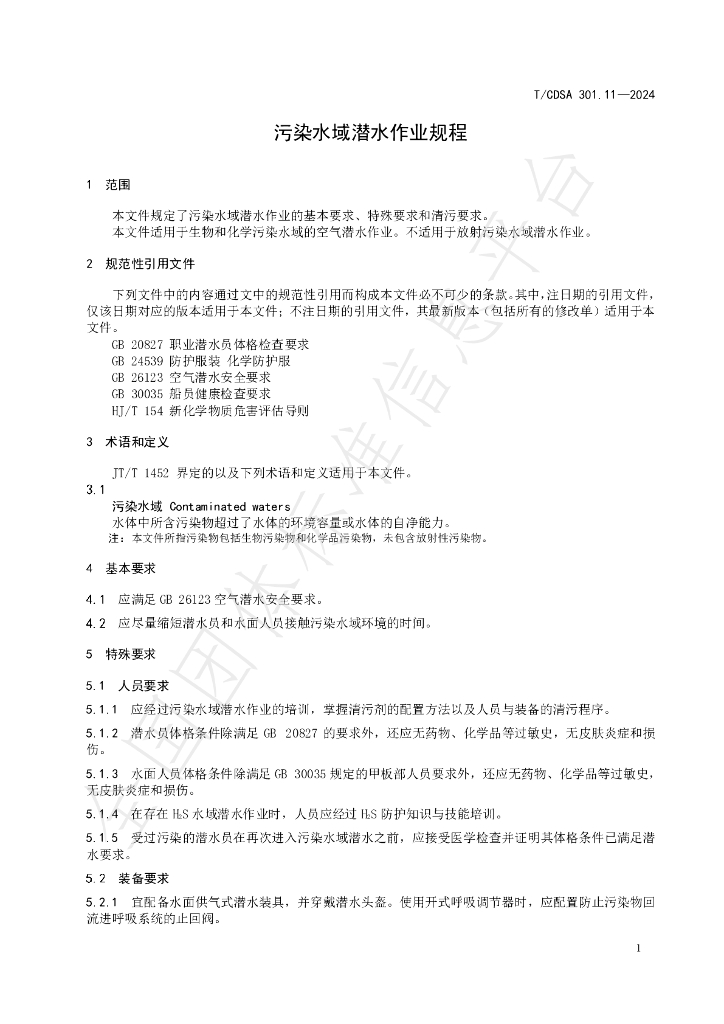 T/CDSA 301.11-2024 标准预览