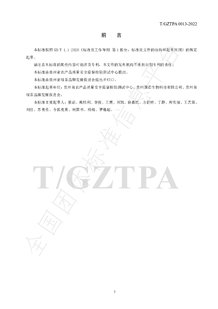 T/GZTPA 0013-2022 标准预览