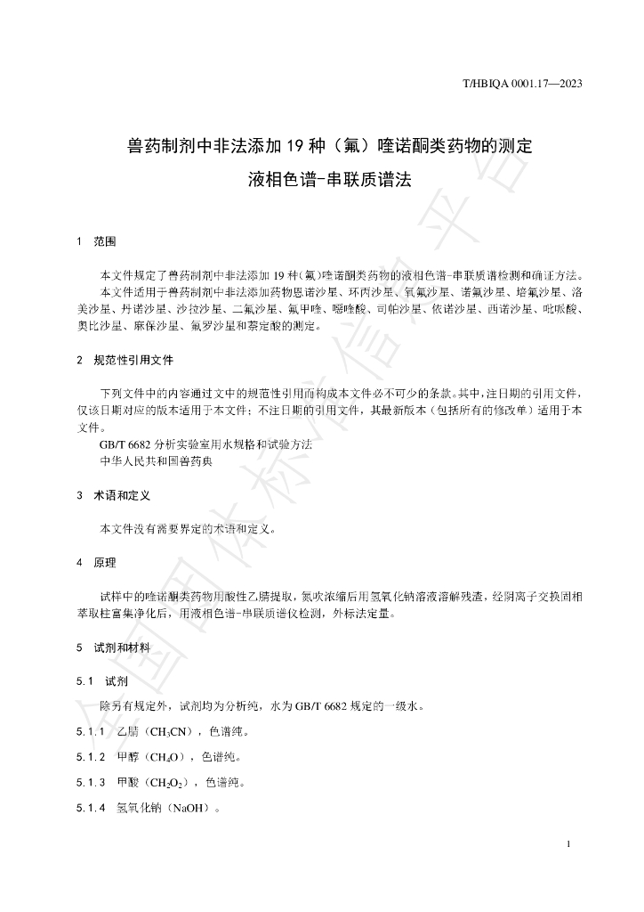 T/HBIQA 0001.17-2023 标准预览