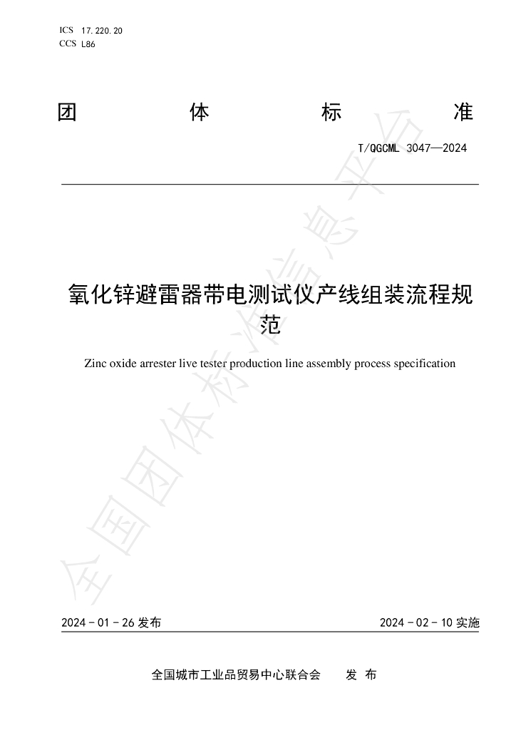 T/QGCML 3047-2024 标准预览