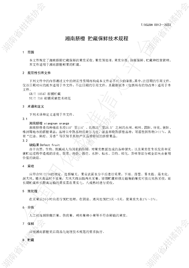 T/HNSGJXH 0012-2022 标准预览