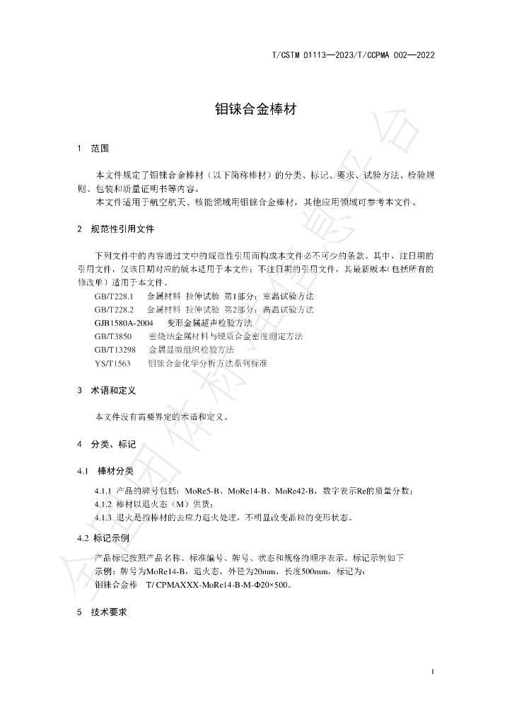 T/CSTM 01113-2023 标准预览