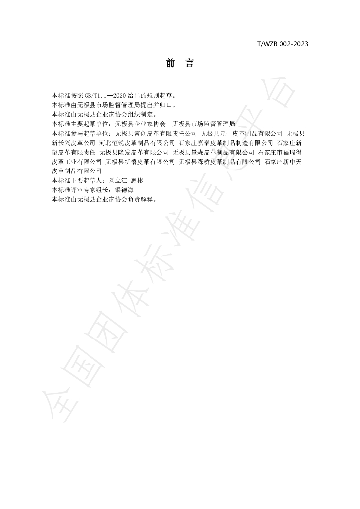 T/WZB 002-2023 标准预览