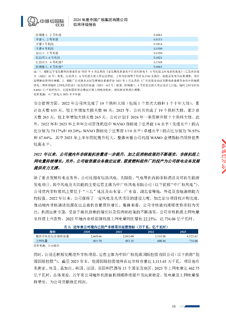 中诚信：中国广核集团有限公司主体信用评级报告_第10页