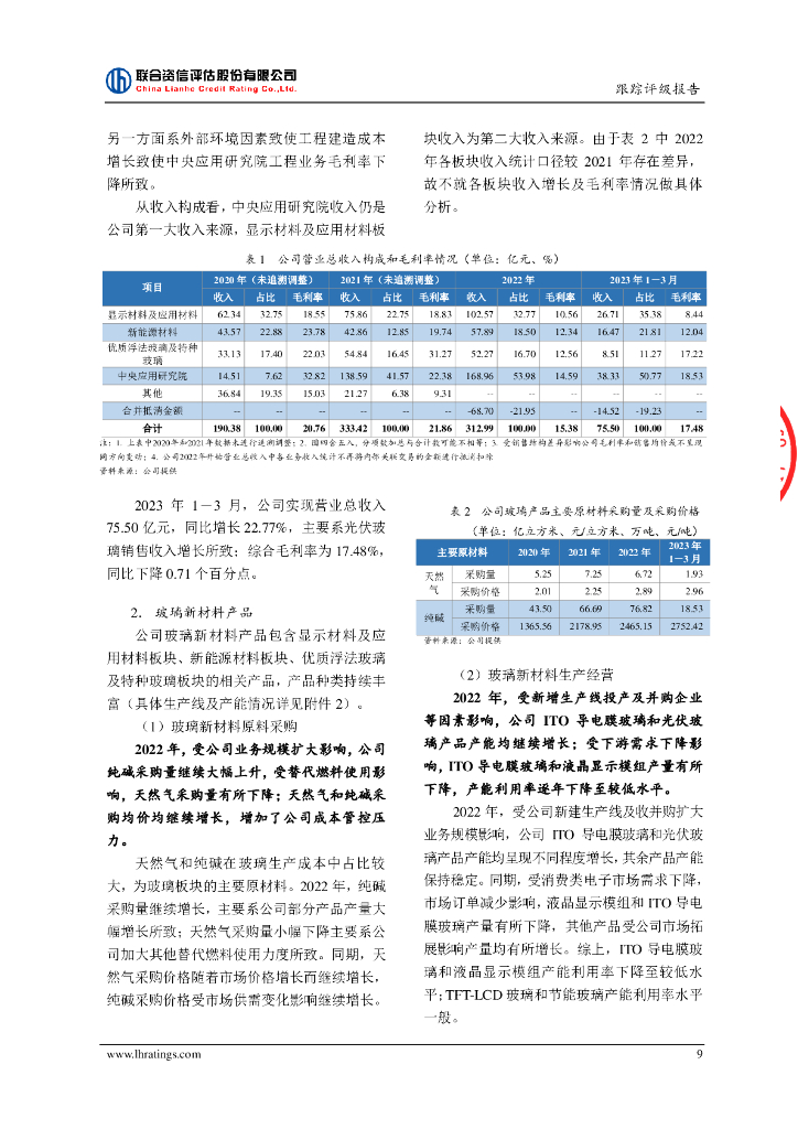 联合资信：凯盛科技集团有限公司2023年主体跟踪评级报告_第10页