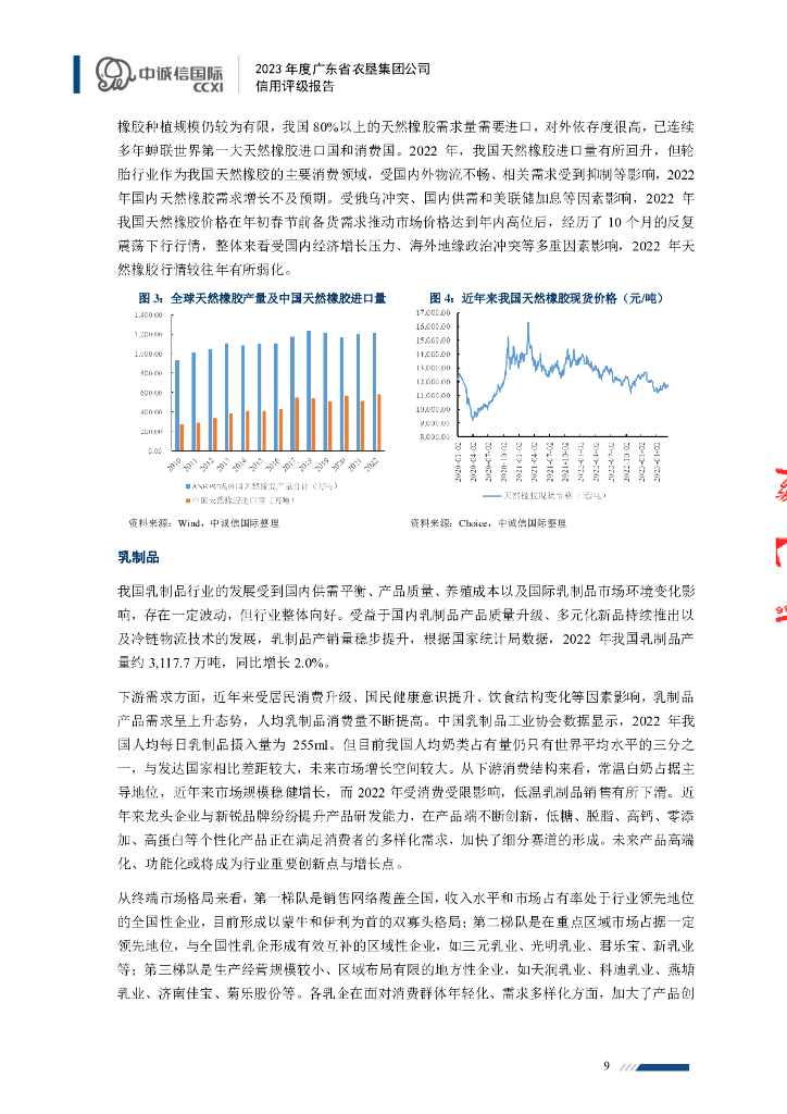 中诚信：2023年度广东省农垦集团公司信用评级报告_第9页