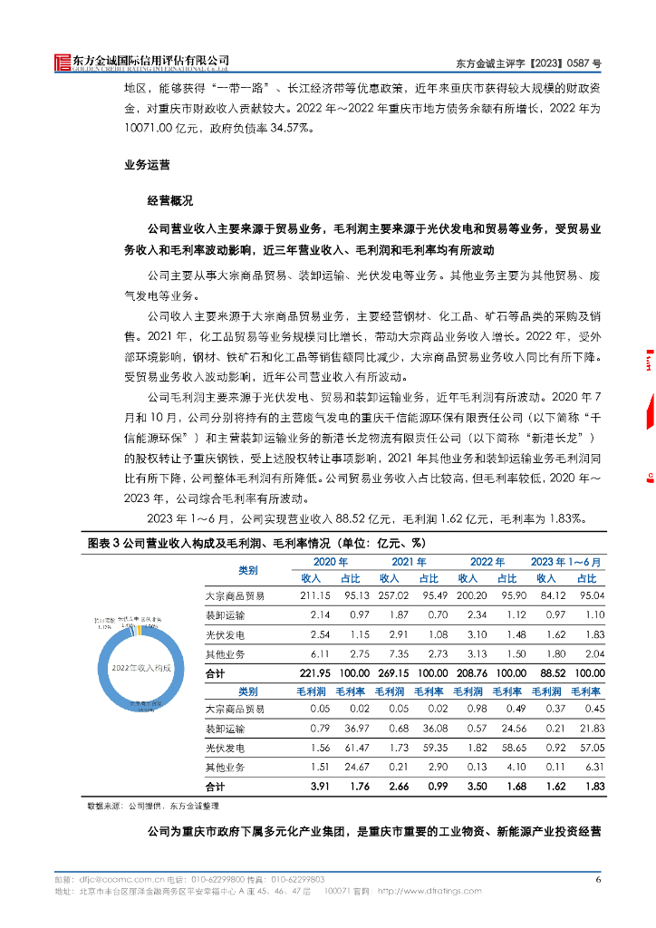 东方金诚：重庆千信集团有限公司主体信用评级报告及跟踪评级安排_第10页