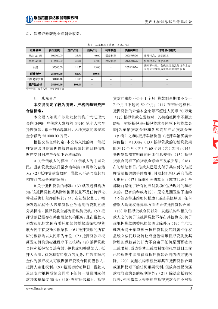 联合资信：汇聚融2024年第一期个人汽车抵押贷款绿色资产支持证券信用评级报告_第6页