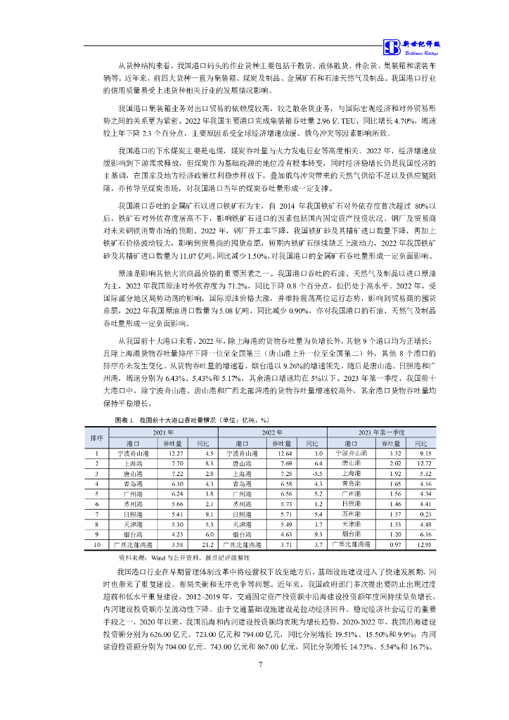 新世纪：珠海港控股集团有限公司主体评级报告_第8页