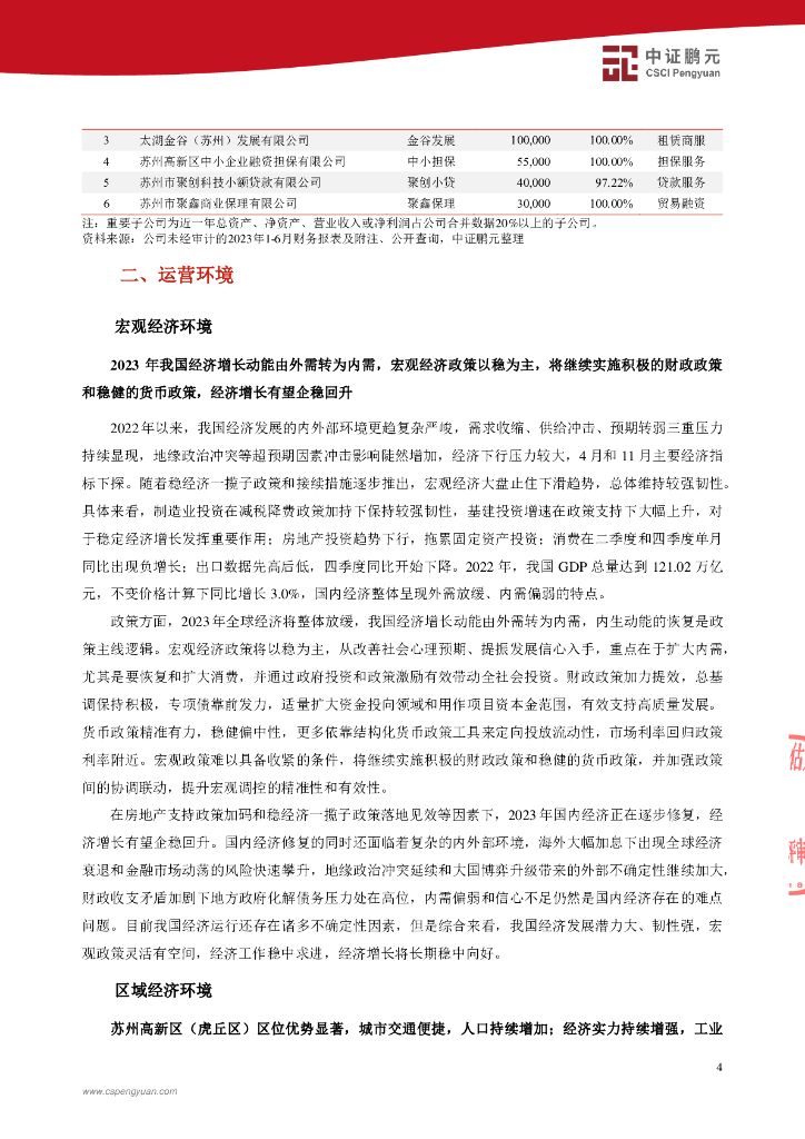 鹏元：苏州金合盛控股有限公司2023年主体信用评级报告_第6页