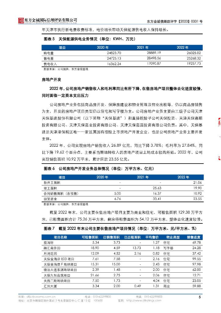 东方金诚：天津保税区投资控股集团有限公司2023年主体信用评级报告_第10页