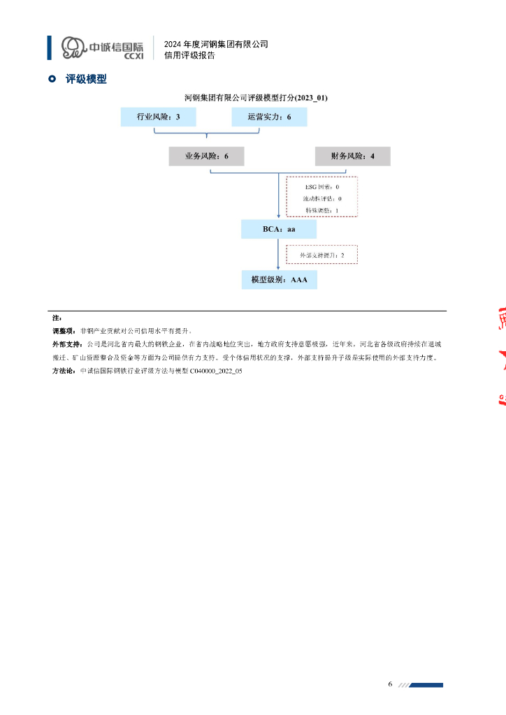 中诚信：河钢集团有限公司主体信用评级报告及跟踪评级安排_第6页