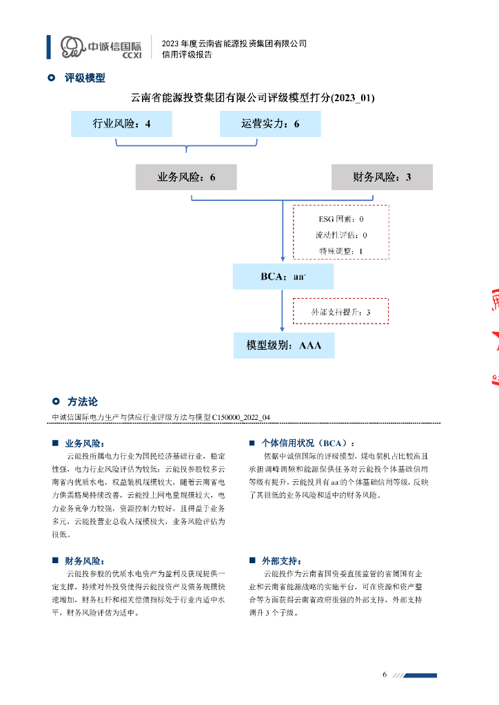 中诚信：2023年云南省能源投资集团有限公司信用评级报告_第6页