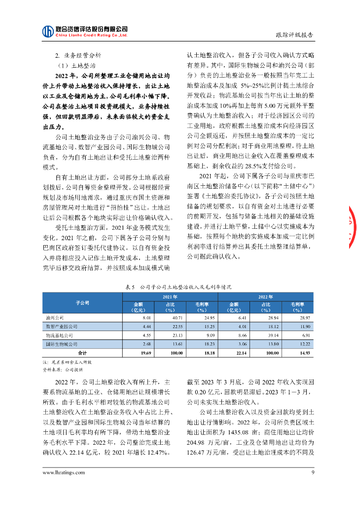 联合资信：重庆市南部新城产业投资集团有限公司2023年跟踪评级报告_第10页