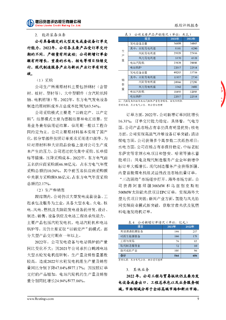 联合资信：中国东方电气集团有限公司2023年跟踪评级报告_第10页