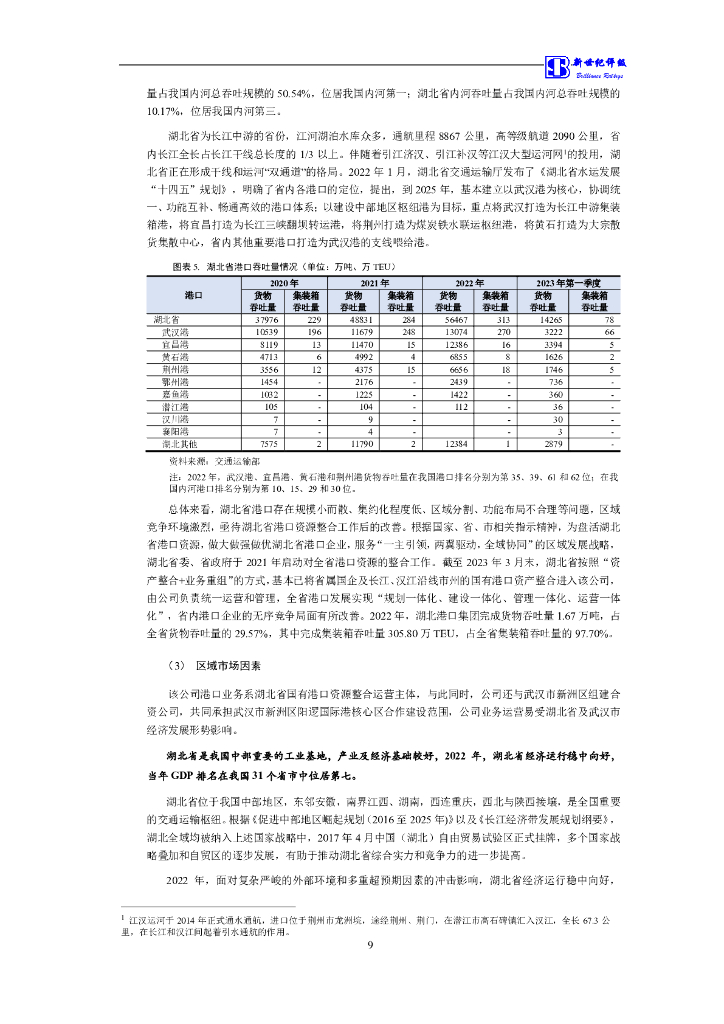 新世纪：湖北港口集团有限公司及其发行的公开发行债券跟踪评级报告_第10页
