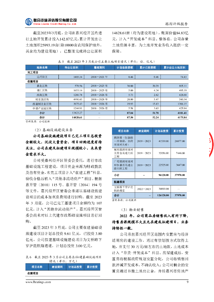 联合资信：嘉兴经济技术开发区投资发展集团有限责任公司2023年跟踪评级报告_第10页