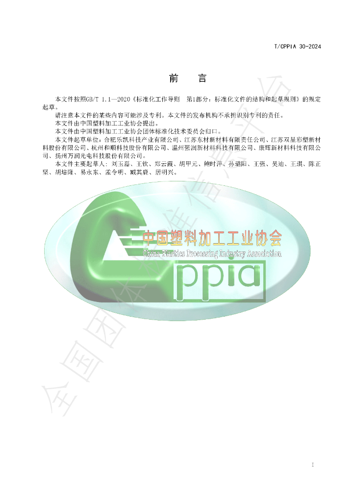 T/CPPIA 30-2024 标准预览