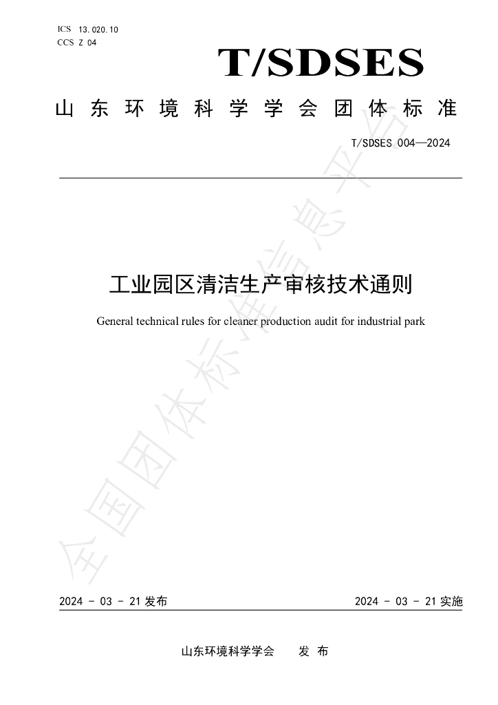 T/SDSES 004-2024 标准预览