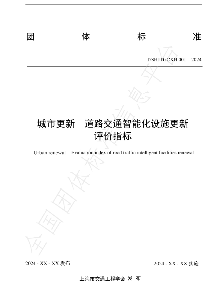 T/SHJTGCXH 001-2024 标准预览