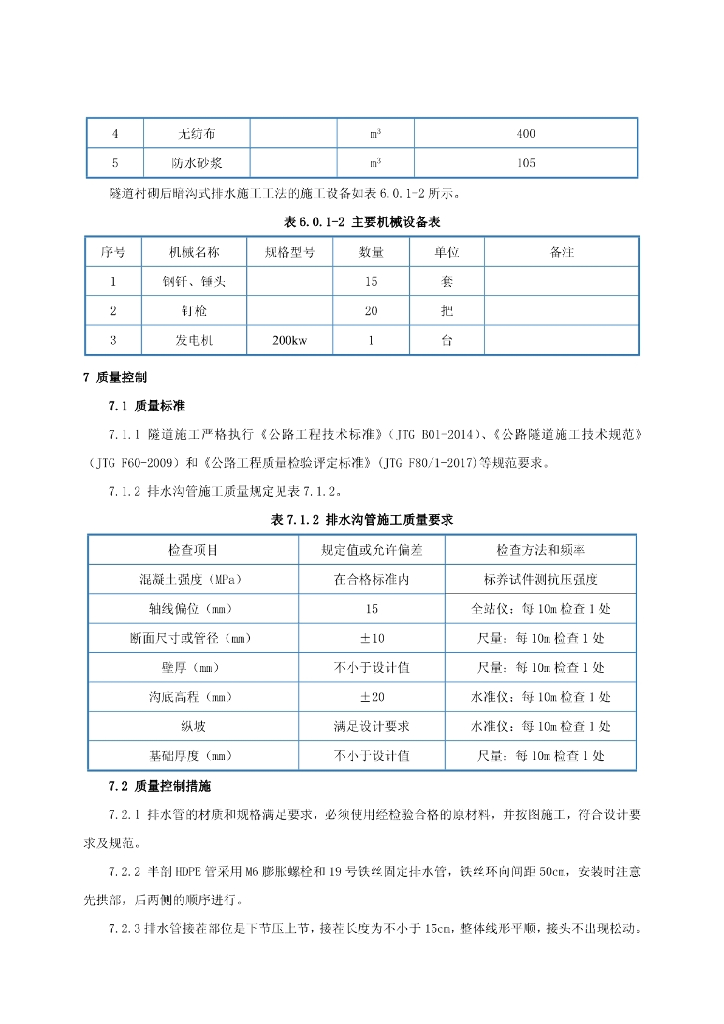 隧道衬砌后暗沟式排水施工工法10页_第7页