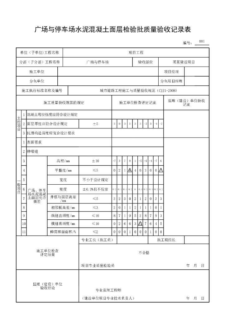 安徽城镇道路广场与停车场资料表格10P_第8页