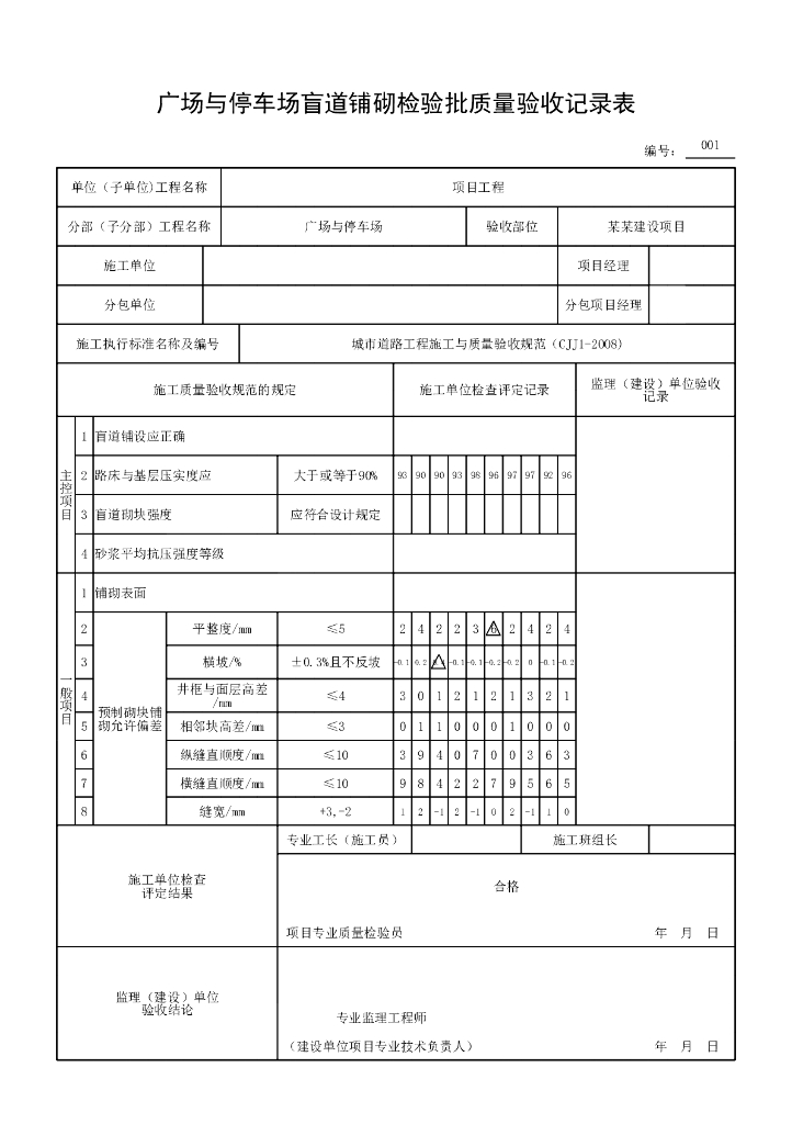 安徽城镇道路广场与停车场资料表格10P_第10页