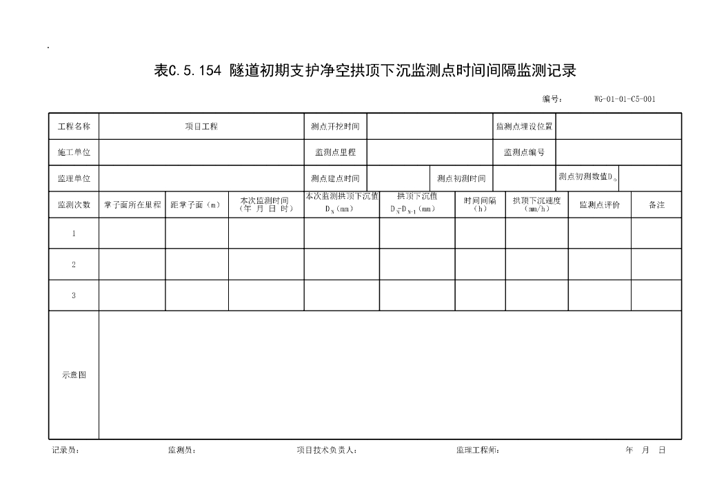 贵州省隧道工程施工记录资料表格19P_第6页