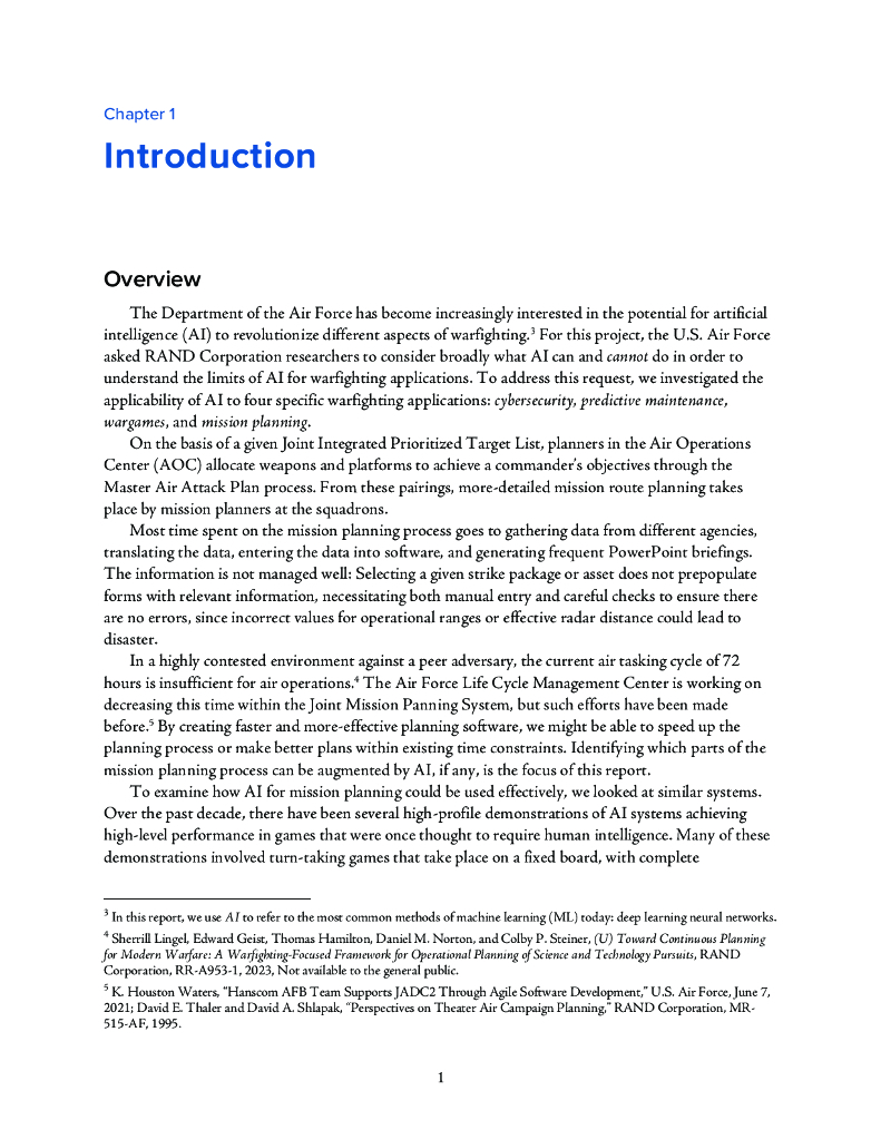 RAND：人工智能系统用于作战的局限性——任务规划（英文版）_第9页