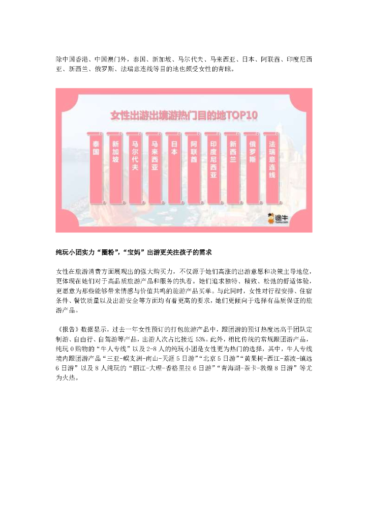 途牛：女性年度出游消费报告_第6页