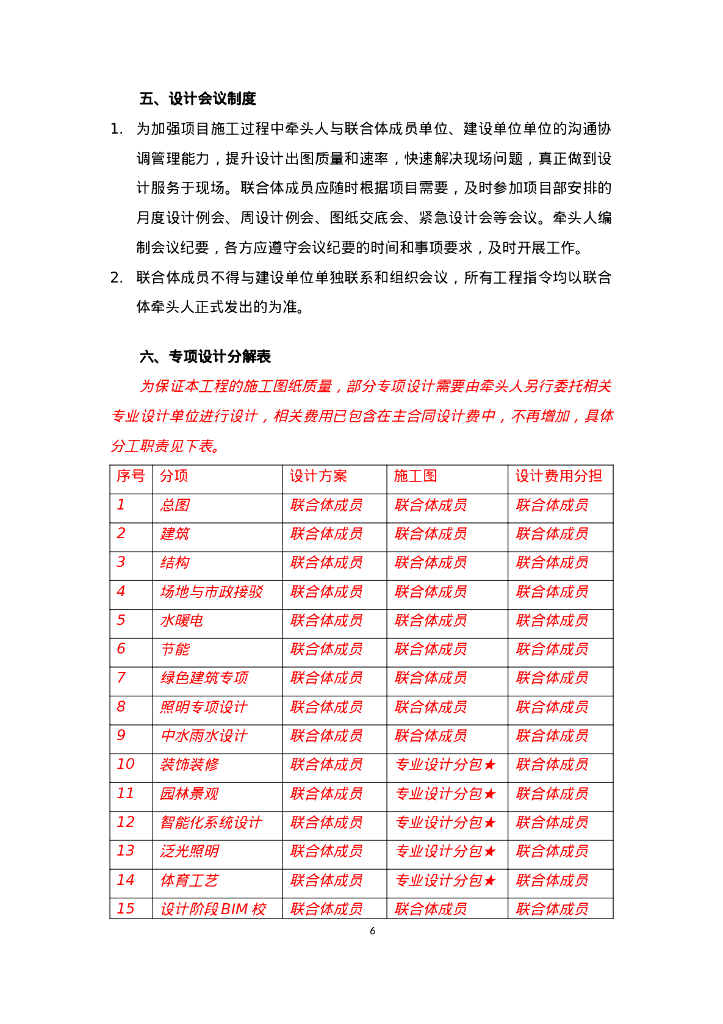 工程总承包项目联合体协议细则_第6页