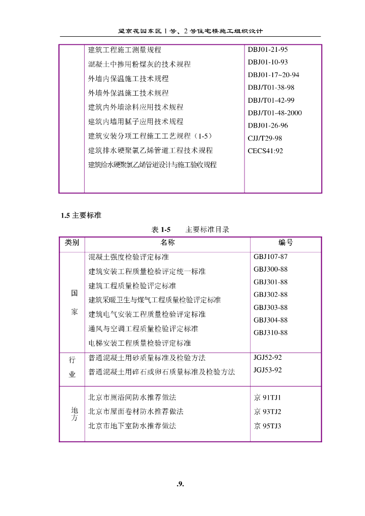 [北京】东区高教住宅小区施工组织设计_第9页