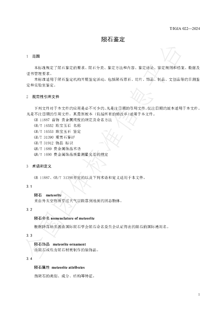 T/IGIA 022-2024 标准预览