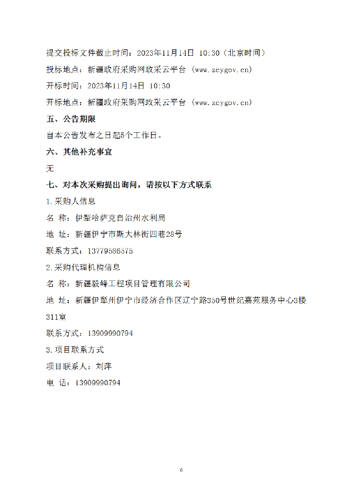 智慧水利-伊犁州直水利信息化建设（2023年度）招标文件_第6页