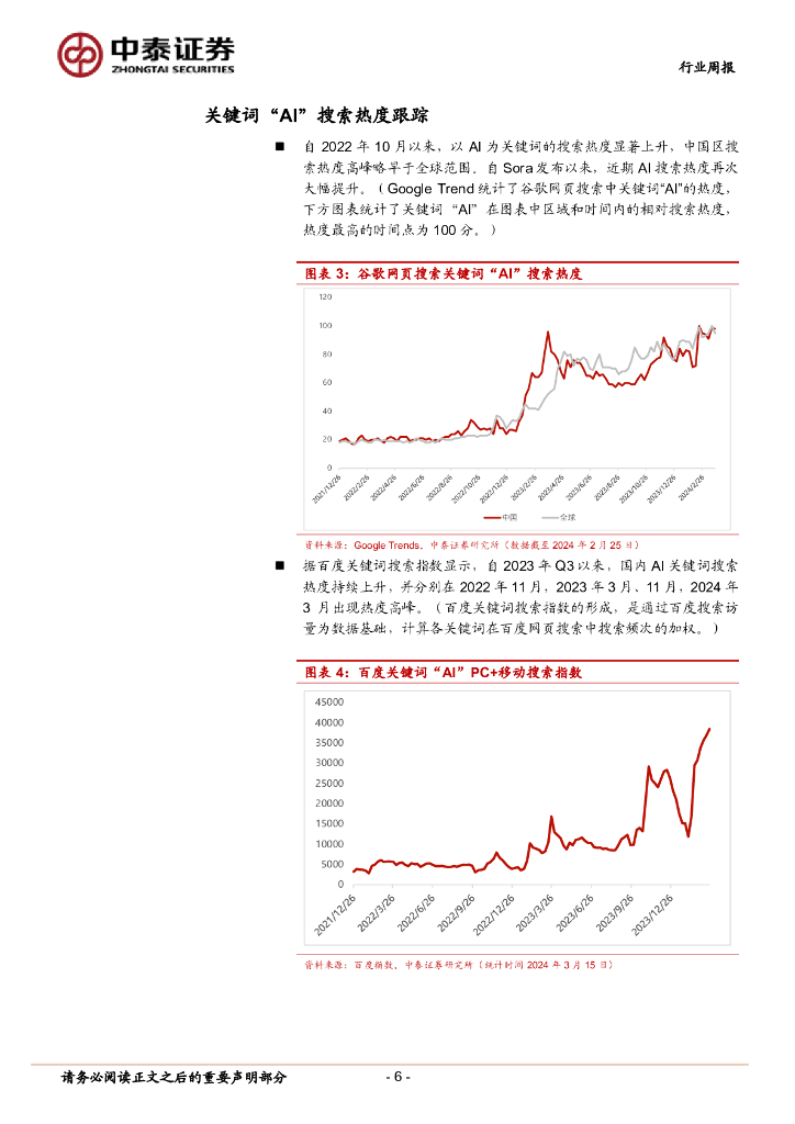 中泰证券：人工智能行业双周报：工信部强调AI赋能制造业发展，财跃星辰发布财跃F1金融大模型_第6页