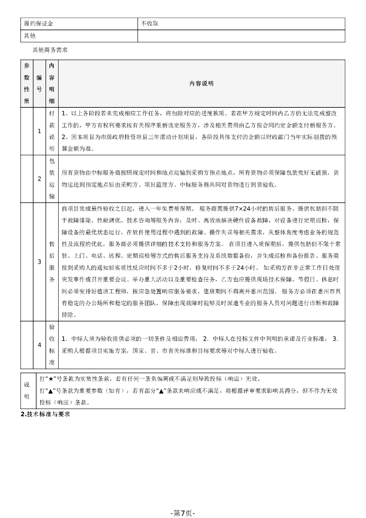 智慧城管-惠州市城市运行管理服务平台项目招标文件_第7页