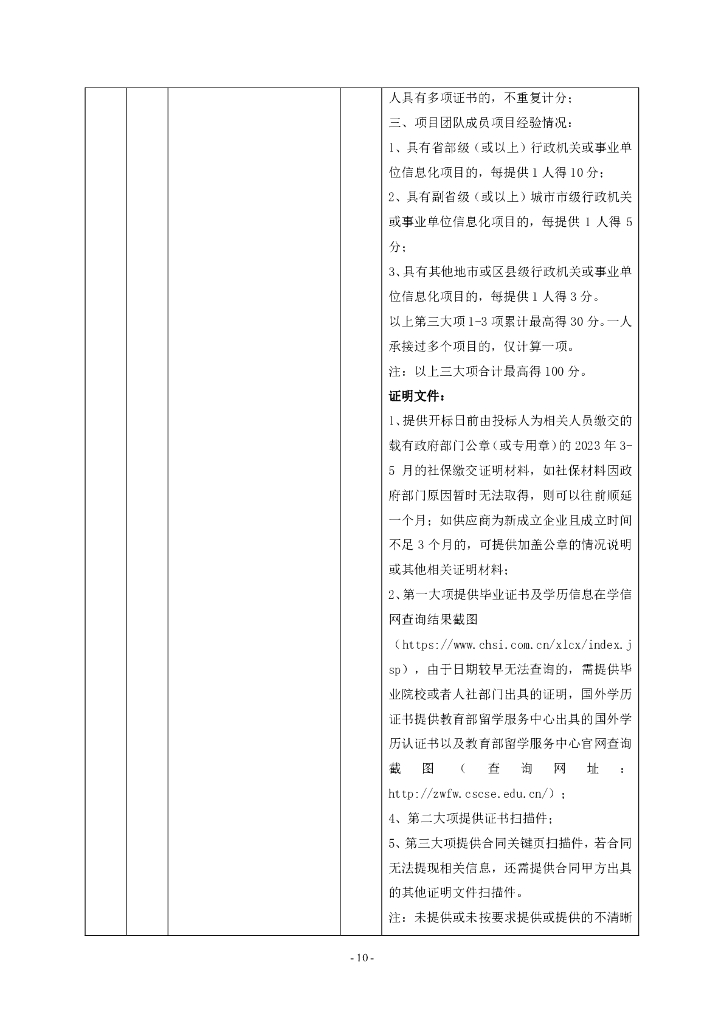 深圳市龙华区发展和改革局智慧发改系统项目招标文件_第10页