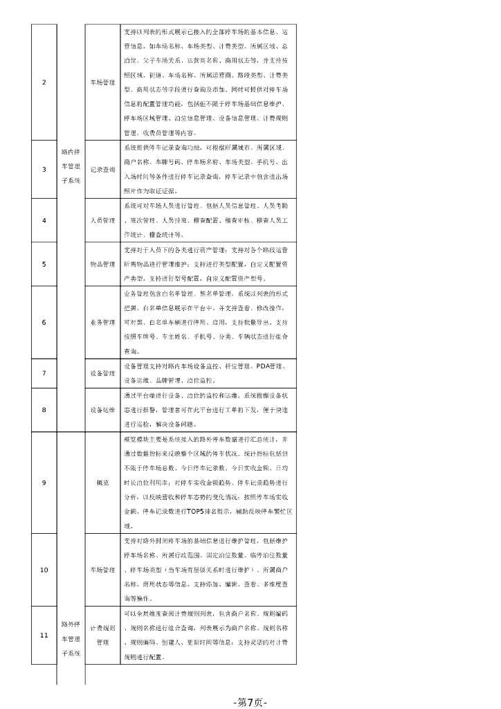 智慧停车-番禺人工智能高位视频智慧停车项目招标文件_第7页