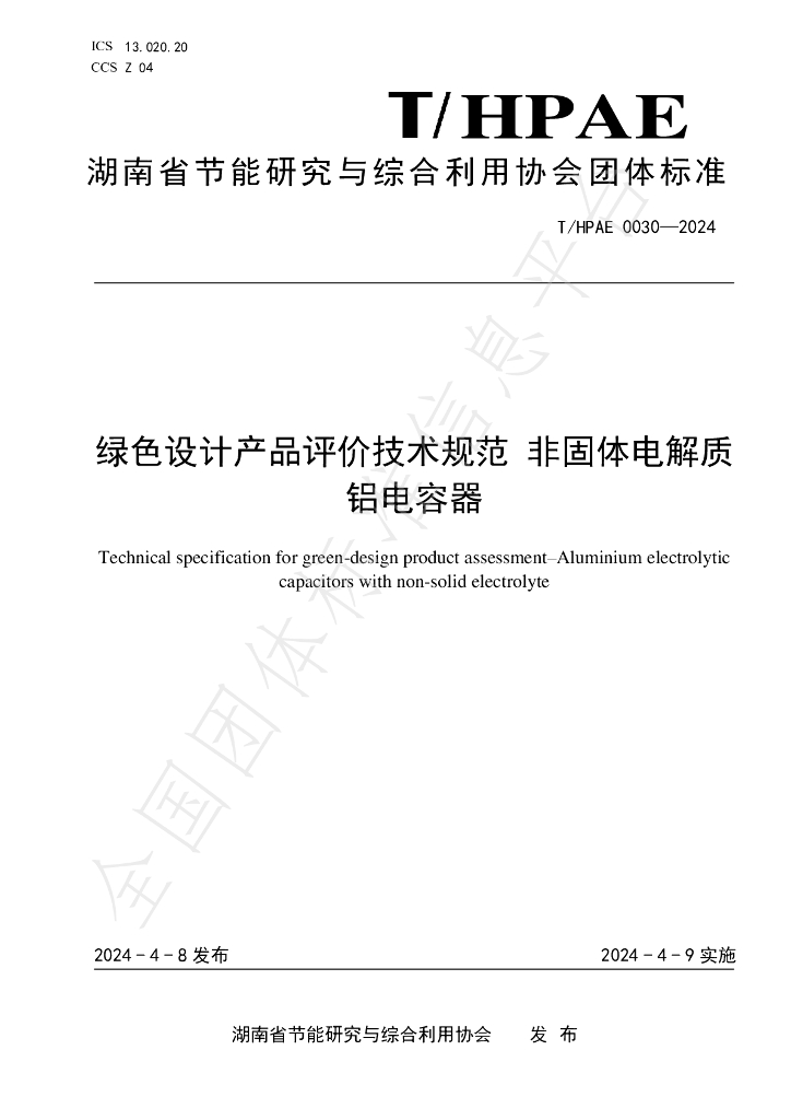T/HPAE 0030-2024 标准预览