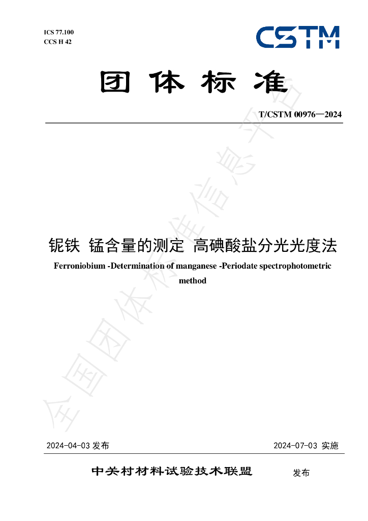 T/CSTM 00976-2024 标准预览